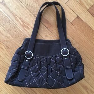 Vera Bradley Brown Quilted Shoulder Bag